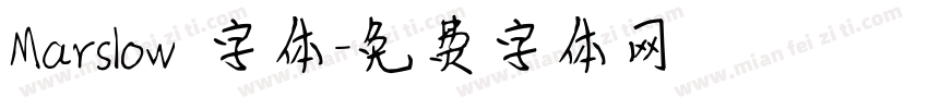 Marslow 字体字体转换
